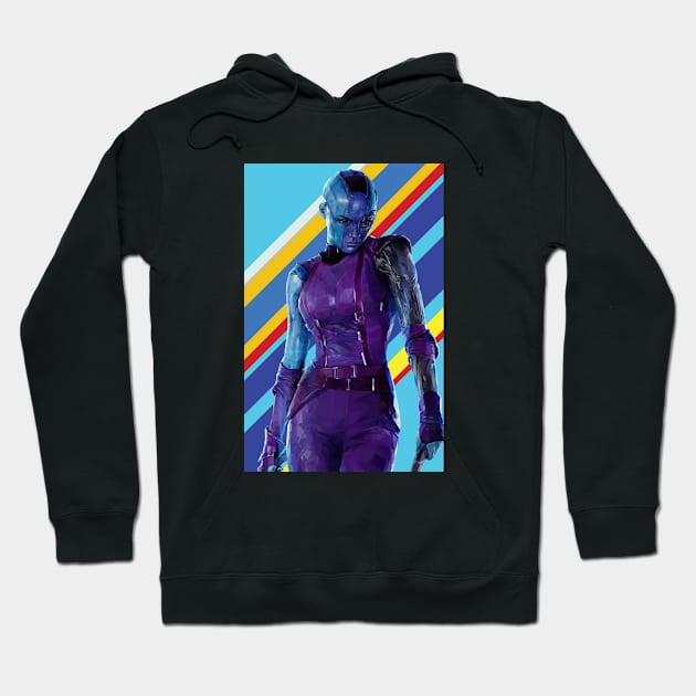 Nebula Triangle (With Background) Hoodie by elizabethcarlson.art